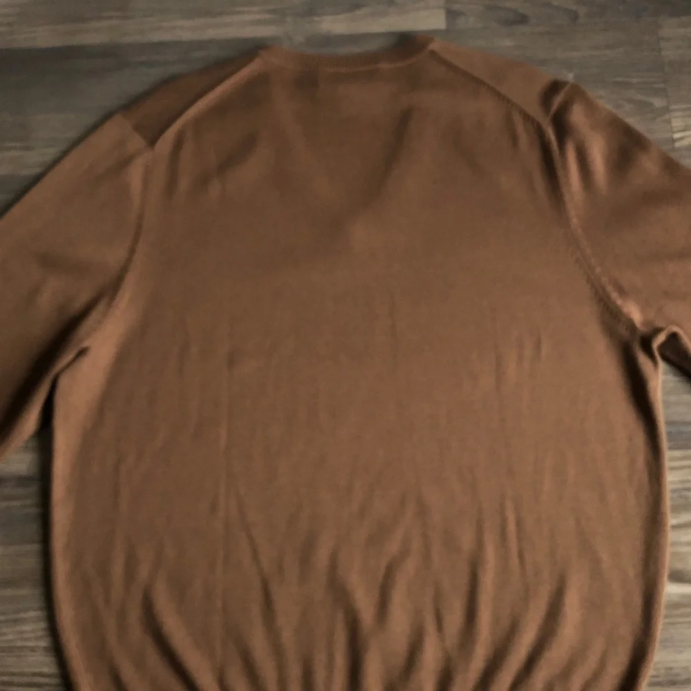 Brooks Brothers Mens V Neck Cotton Silk Sweater Large